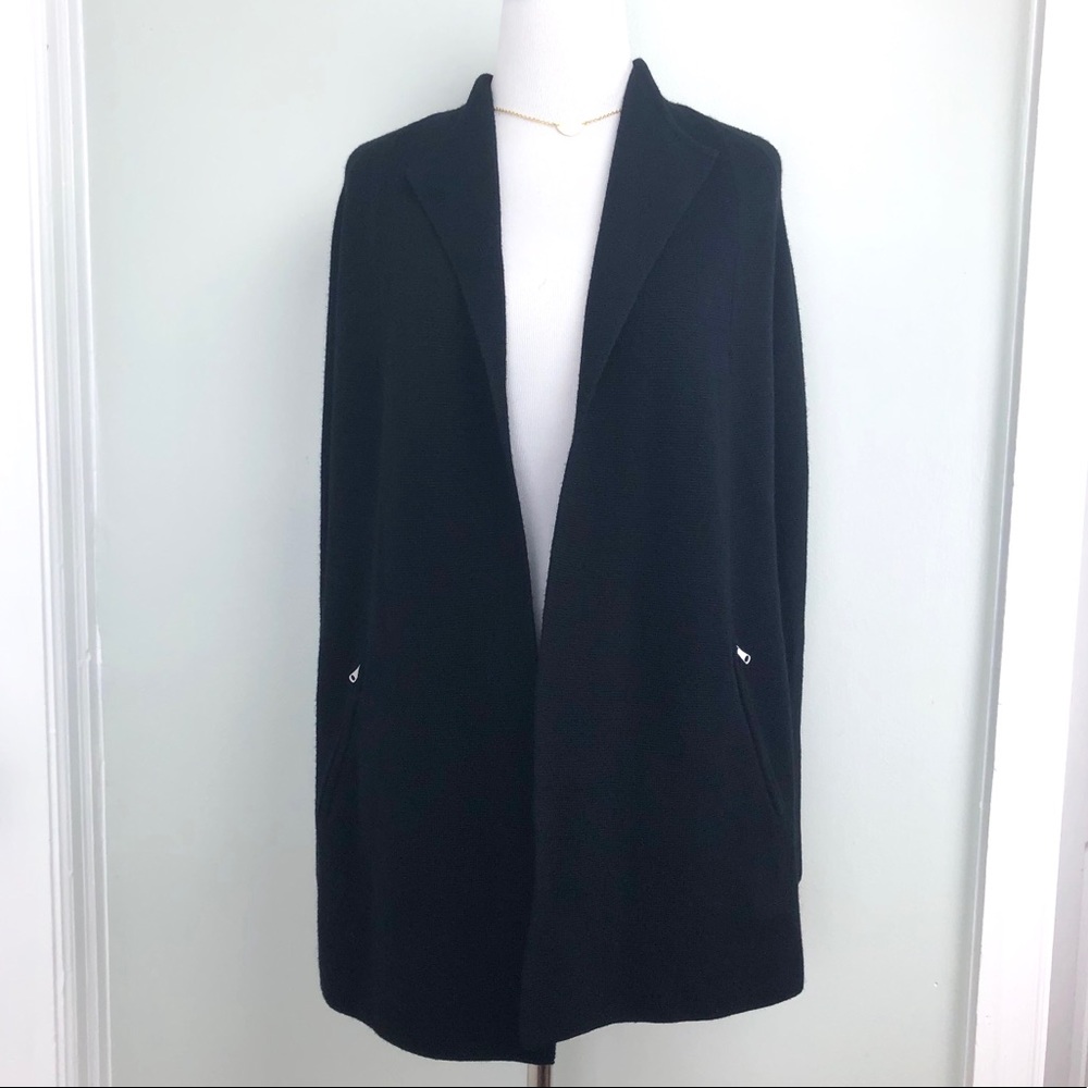 Talbots Merino Wool Open Front Sweater Jacket